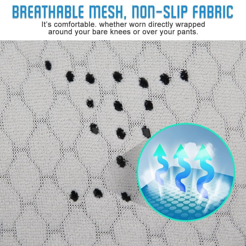 It is comfortable. Whether worn directly wrapped around your bare knees or over your pants.