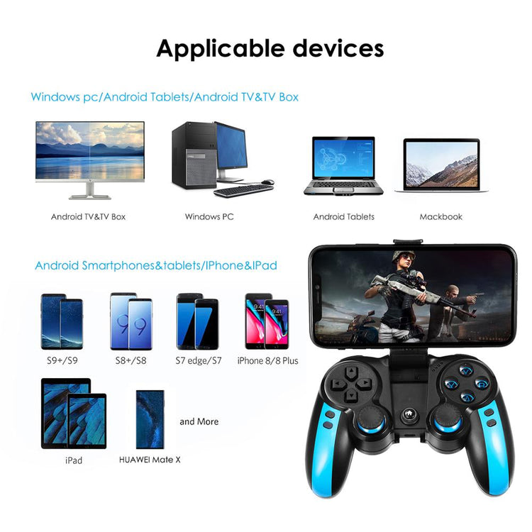 Super Game controller w/ Bluetooth for Phones and Tablets is a tool many phone gamers love to use. Better grip that allows you to control the game in a safer and faster way.