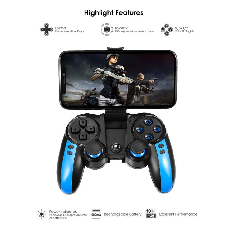 Super Game controller w/ Bluetooth for Phones and Tablets is a tool many phone gamers love to use. Better grip that allows you to control the game in a safer and faster way.