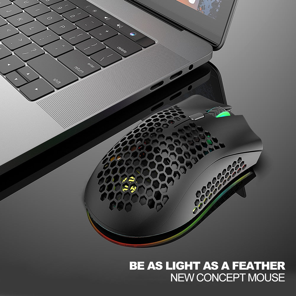 Gaming mouse will be your perfect tool if it is desirable to create value and beat the competitor in a superior way. A solid wireless connection design provides a comfortable and much faster response time to your movements.