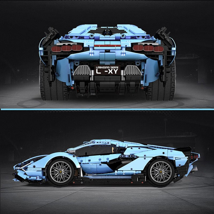 Block Bricks | Blue & Green Lamborghini 1:8 | Car APP Remote Control | Kids Toys Gifts