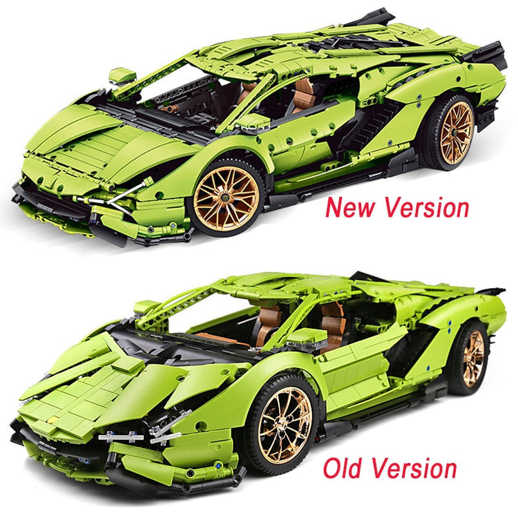 Block Bricks | Blue & Green Lamborghini 1:8 | Car APP Remote Control | Kids Toys Gifts