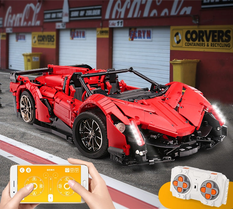 Block Bricks | 1:8 Red Lamborghini | Car APP Remote | Perfect Gifts