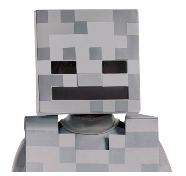 scary  fun  cool  party  event  pixel  boys  boy  skeleton  minecraft  white  gray  accessory  halloween  costume  cosplay  shipping  gift  black  gaming  free shipping  trend  trending