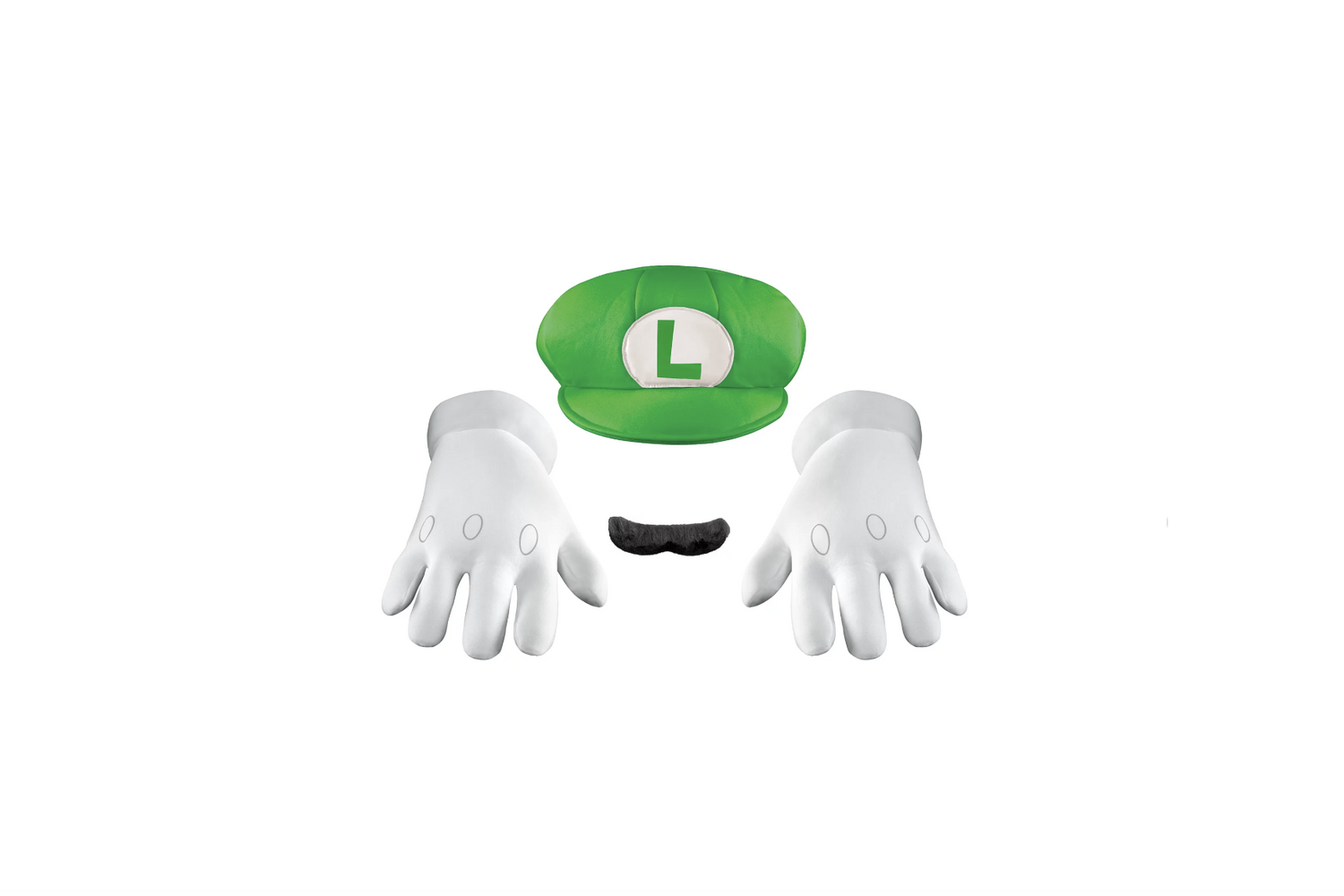 kit  hat  gloves  mustache  luigi  brothers  mario  super  adult  green  accessory  shipping  halloween  costume  cosplay  gaming  gift  free shipping  trend  trending