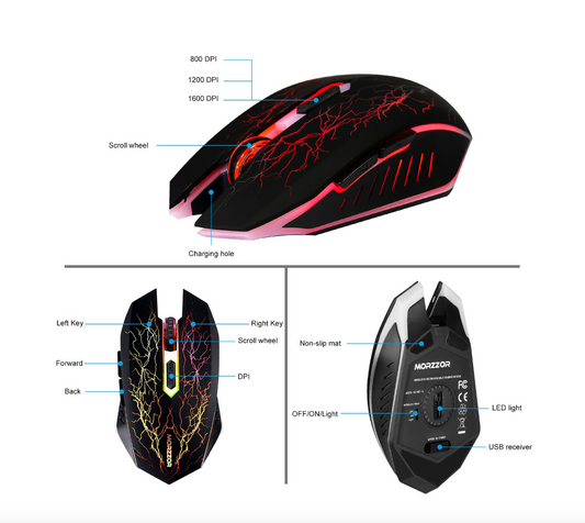 super  fast  mac  windows  color  mice  optical  buttons  dpi  light  led  fatigue  hand  ergonomic  mah  350  rechargable  silent  lightweight  wireless  kids  adult  game  mouse  quality  black  accessory  shipping  gaming  gift  free shipping  trend  trending