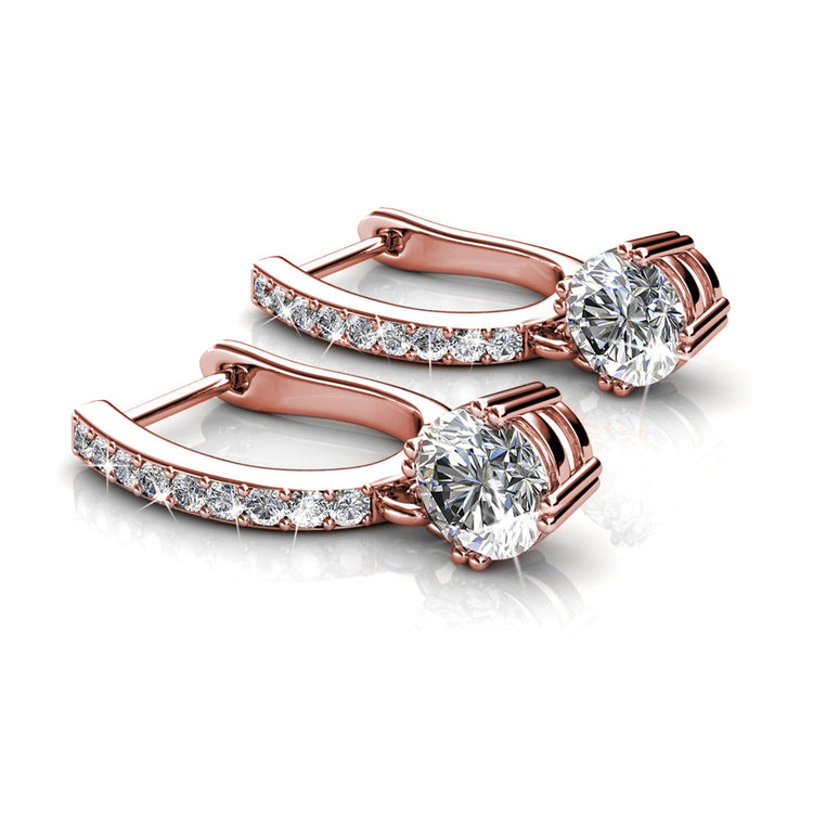 18k White Gold | Dangling Earrings w/ Swarovski Crystals