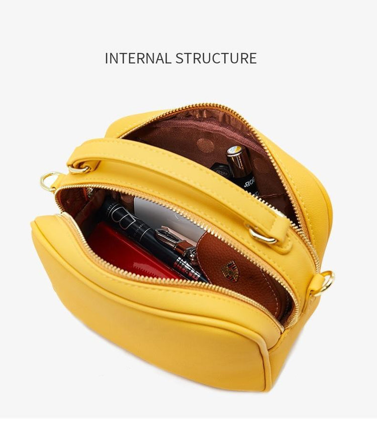 . Inside, we find two equally large pockets in the handbag that offer very good space for everything one would need for an important and charming occasion. Thanks to its soft fabric inside the pockets, the luxury feel continues on almost every corner of this charming handbag. 