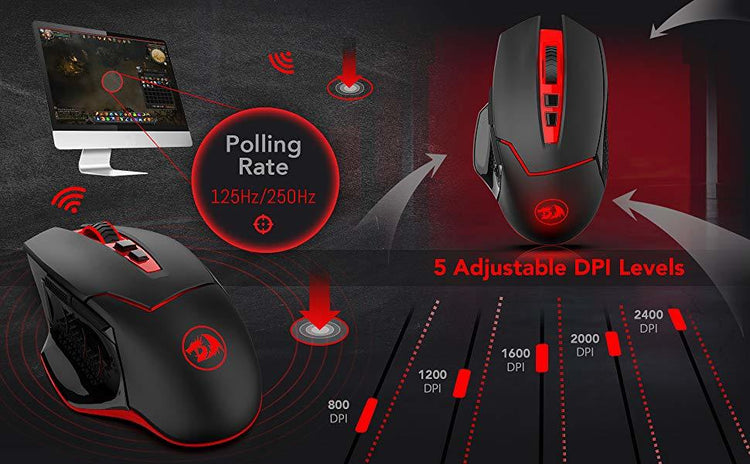 Gaming mouse will be your perfect tool if it is desirable to create value and beat the competitor in a superior way. A solid wireless connection design provides a comfortable and much faster response time to your movements.