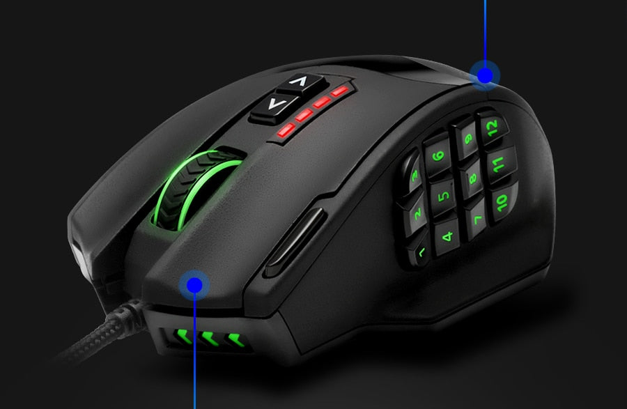 YZ Premiums |  Master Gaming Mouse w/ 16400 DPI & 19 buttons programmable