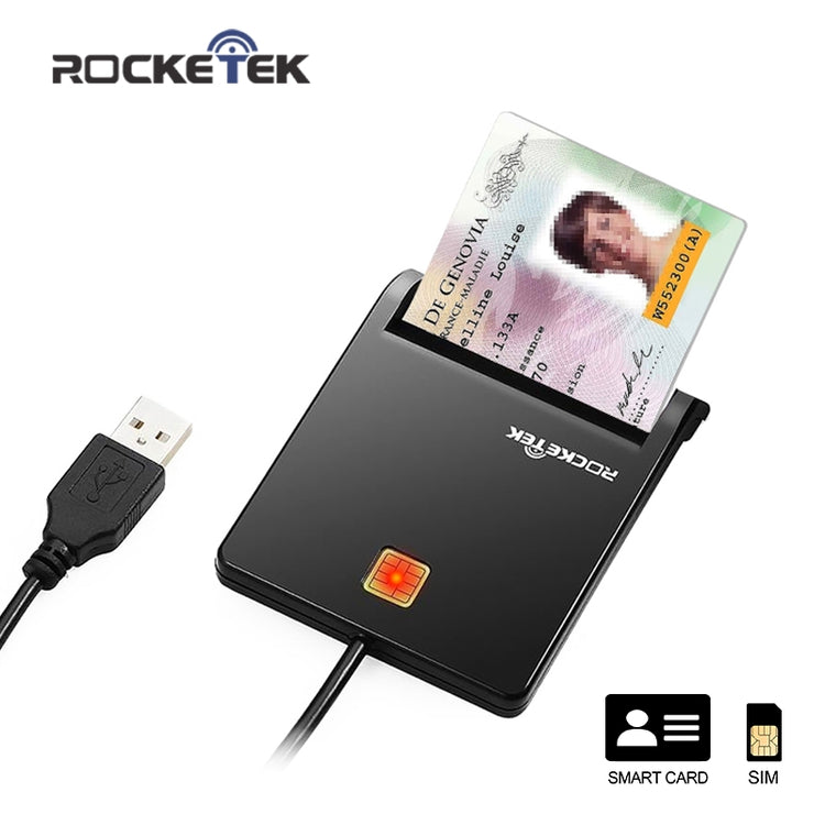 YZ Premiums | Rocketek - USB 2.0 Smart Card Reader | Connector to Computer