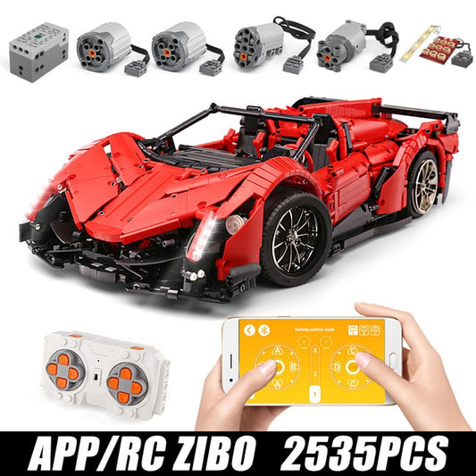 Block Bricks | 1:8 Red Lamborghini | Car APP Remote | Perfect Gifts