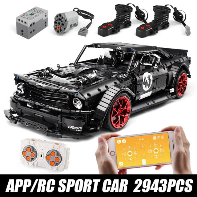 Block Bricks |  1:8 Mustang | Car APP Remote | Perfect Gift