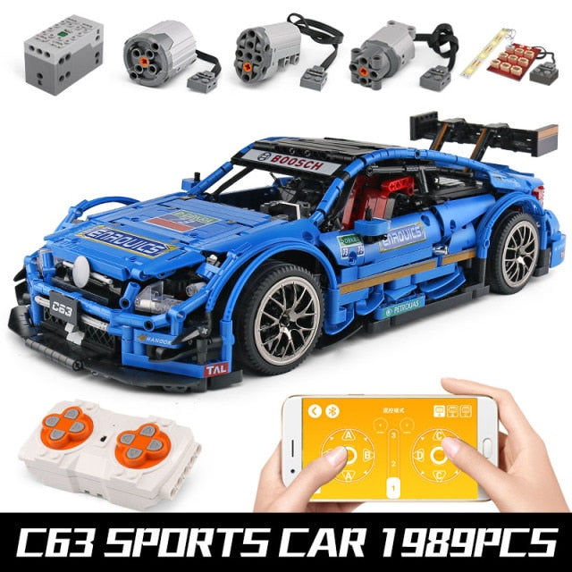 Block Bricks | Mercedes c63 w/engine 1:8 | Car APP Remote Control |  Perfect Gifts